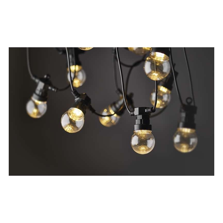 LED Utomhus  dekorativ kedja 10xLED/10m IP44 transparent 