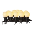 LED Utomhus  dekorativ kedja 10xLED/10m IP44 vit 