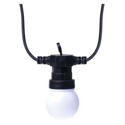LED Utomhus  dekorativ kedja 10xLED/10m IP44 vit 