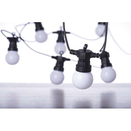 LED Utomhus  dekorativ kedja 10xLED/10m IP44 vit 