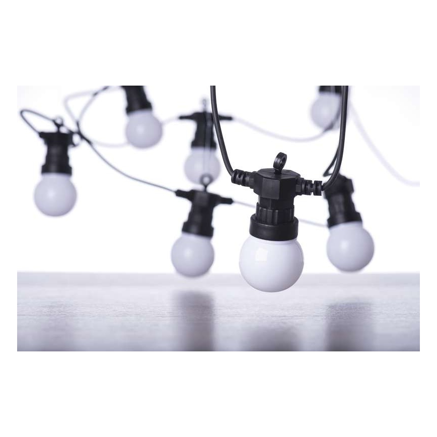 LED Utomhus  dekorativ kedja 10xLED/10m IP44 vit 