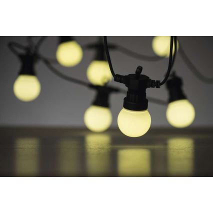 LED Utomhus  dekorativ kedja 10xLED/10m IP44 vit 