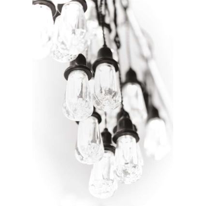 LED Utomhus  dekorativ kedja 16xLED 8,6m IP44 kall vit 