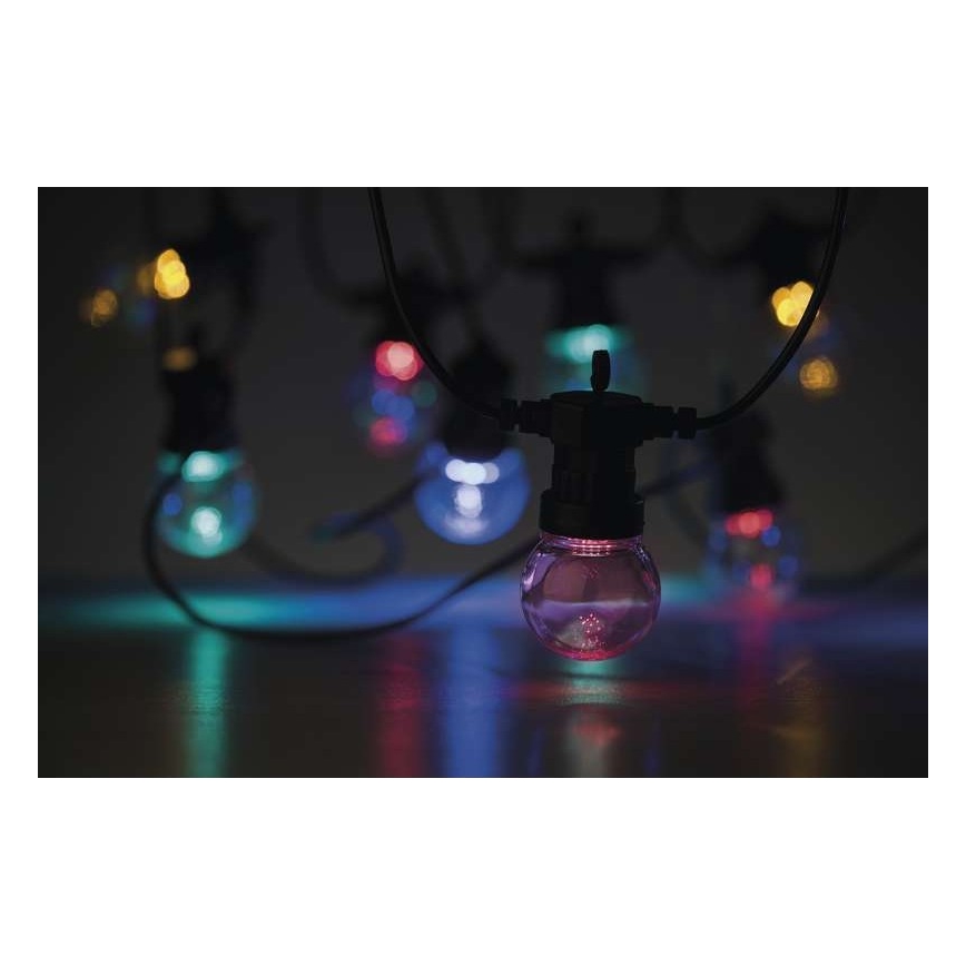 LED Utomhus  dekorativ kedja 50xLED/10m IP44 transparent 