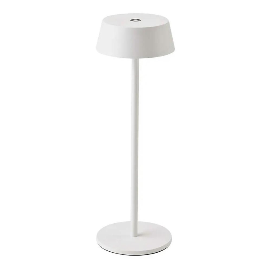 LED Utomhus dimbar touchuppladdningsbar bordslampa LED/2W/5V 4400 mAh IP54 vit