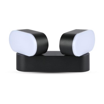 LED Utomhus flexibel vägglampa 2xLED / 12W / 230V IP65 svart