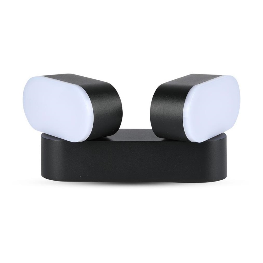 LED Utomhus flexibel vägglampa 2xLED / 12W / 230V IP65 svart