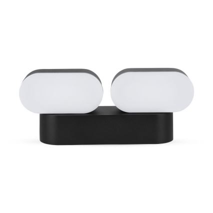 LED Utomhus flexibel vägglampa 2xLED / 12W / 230V IP65 svart