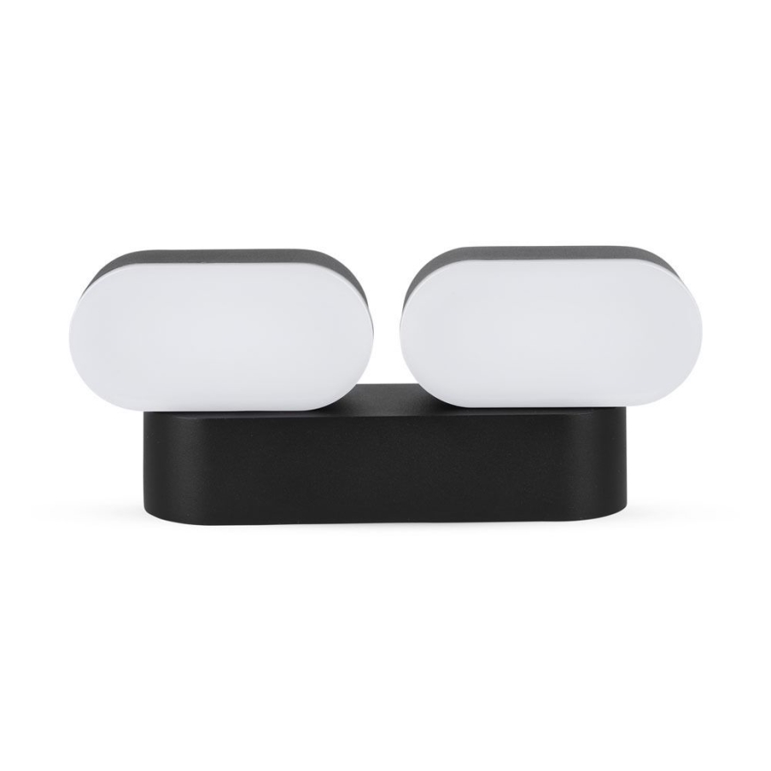 LED Utomhus flexibel vägglampa 2xLED / 12W / 230V IP65 svart