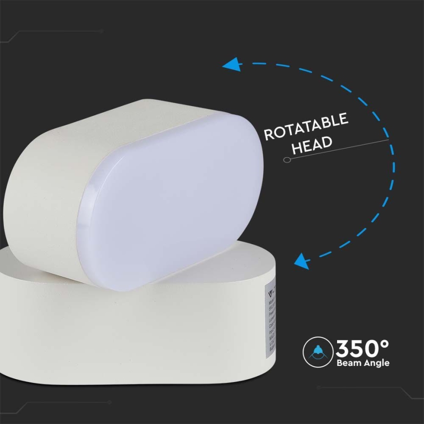 LED Utomhus flexibel vägglampa LED/5W/230V 3000K IP65 vit