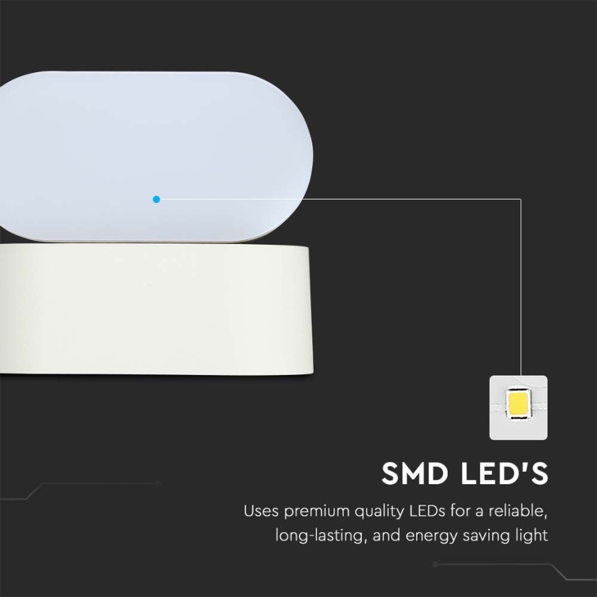 LED Utomhus flexibel vägglampa LED/5W/230V 3000K IP65 vit