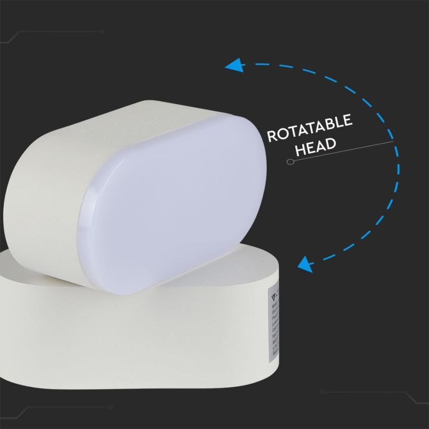 LED Utomhus flexibel vägglampa LED/5W/230V 4000K IP65 vit