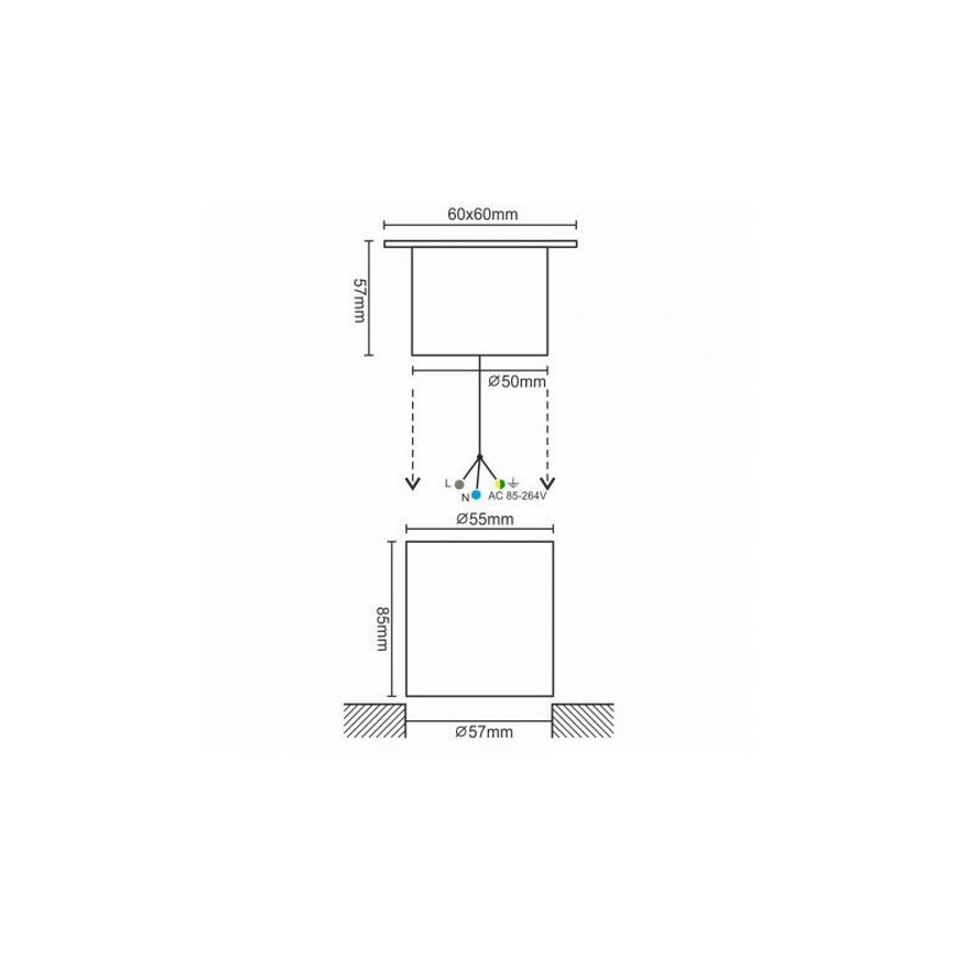 LED Utomhus Infartsbelysning LED/4W/85-264V IP67 2800K