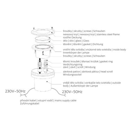 LED Utomhus infartsbelysning ROAD LED/0,5W/230V IP67 3000K