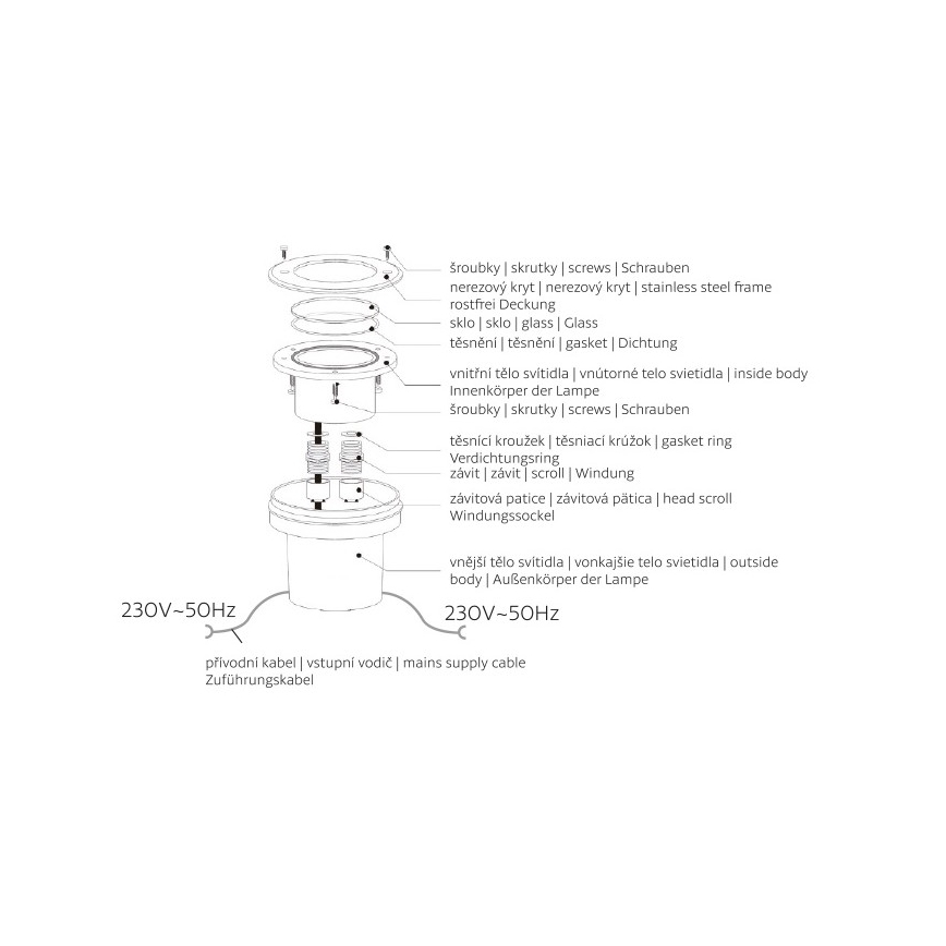 LED Utomhus infartsbelysning ROAD LED/0,5W/230V IP67 3000K