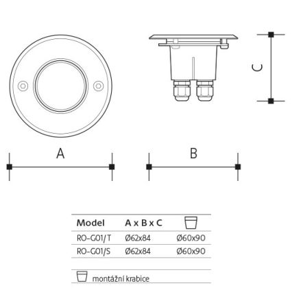 LED Utomhus infartsbelysning ROAD LED/0,5W/230V IP67 3000K