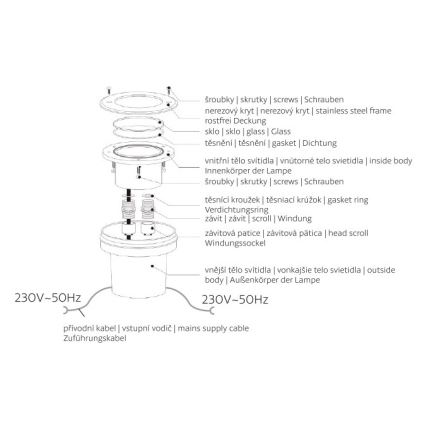 LED Utomhus infartsbelysning ROAD LED/0,5W/230V IP67 6000K