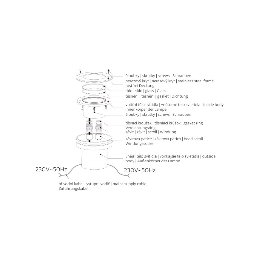 LED Utomhus infartsbelysning ROAD LED/0,5W/230V IP67 6000K