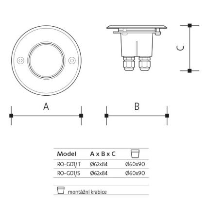 LED Utomhus infartsbelysning ROAD LED/0,5W/230V IP67 6000K