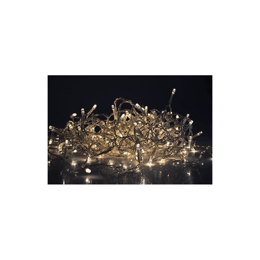 LED Utomhus Jul ljusgardin 120xLED/8 funktioner 9m IP44 varm vit