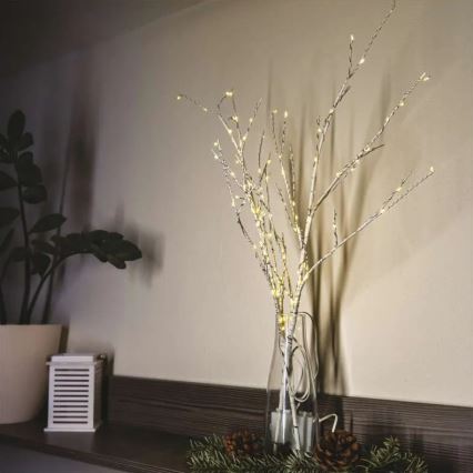 LED utomhus julbelysning 100xLED/3xAA varmvit IP44