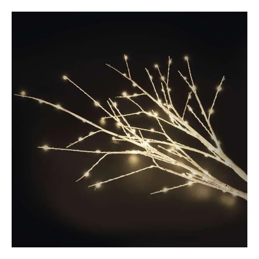 LED utomhus julbelysning 100xLED/3xAA varmvit IP44