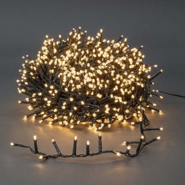 LED Utomhus julbelysning 1200xLED/7 funktioner 27m IP44 varmvit