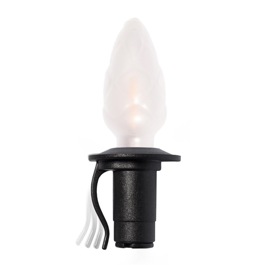 LED utomhusslinga för jul CONE FILAMENT 20xE10 19m, flerfärgad/varmvit, IP44, Tillverkad i Tjeckien