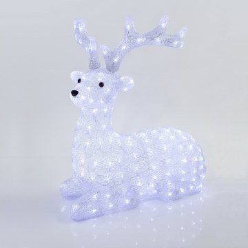 LED utomhus juldekoration 200xLED/6W/230V IP44 kallvit hjort