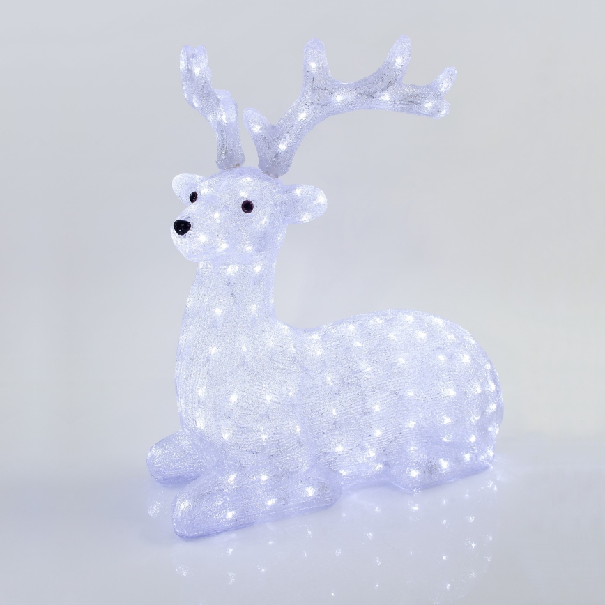 LED utomhus juldekoration 200xLED/6W/230V IP44 kallvit hjort