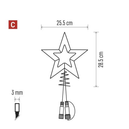 LED Utomhus juldekoration 30xLED/4W/30V IP44 kallvit