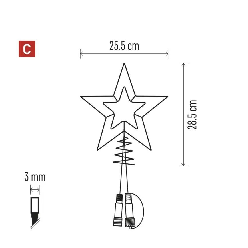LED Utomhus juldekoration 30xLED/4W/30V IP44 kallvit