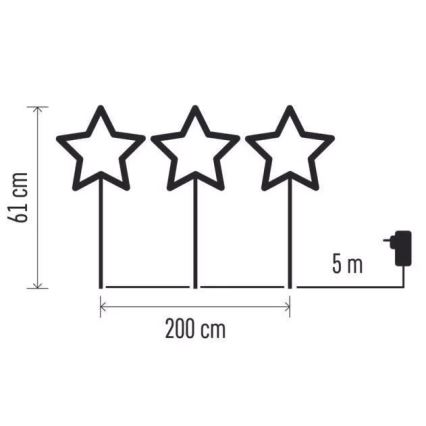 LED Utomhus juldekoration 402xLED/3,6W/4,5/230V IP44 varm vit