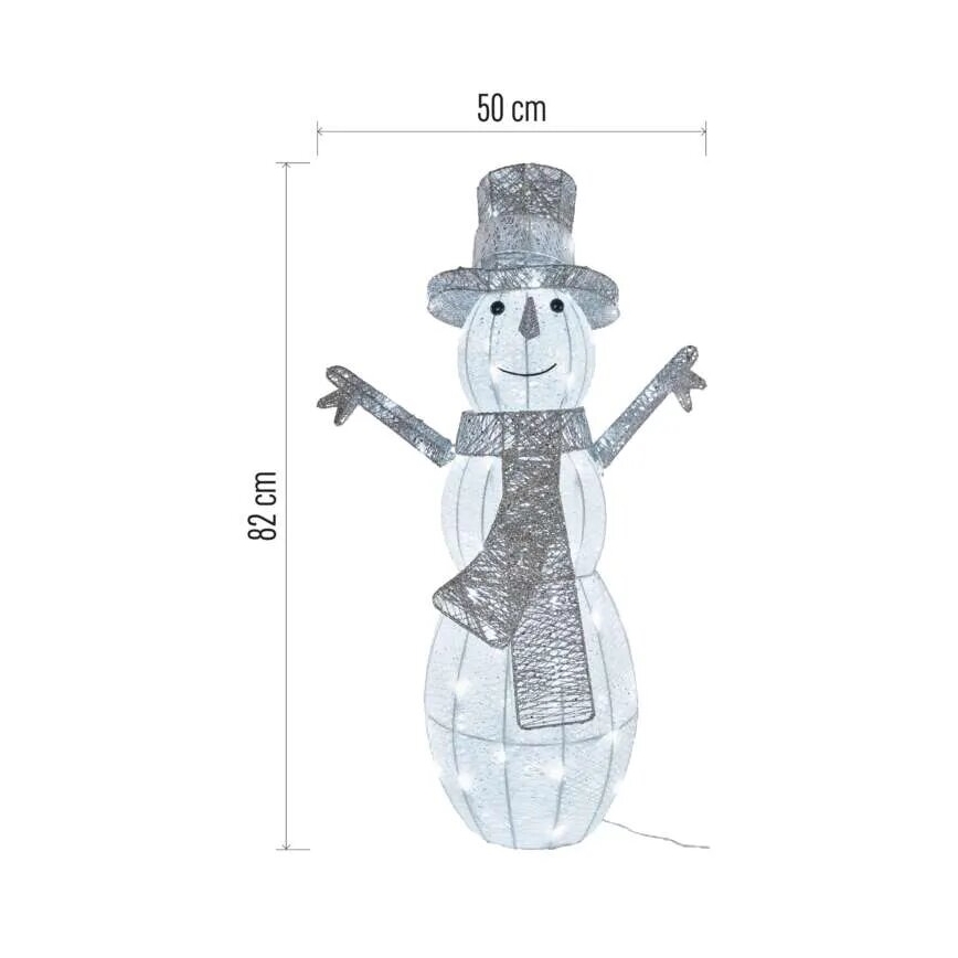 LED Utomhus juldekoration 80xLED/3,6W/230V IP44 82 cm snögubbe