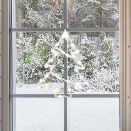 LED Utomhus juldekoration för fönster 35xLED/230V IP44 varmvit/gran