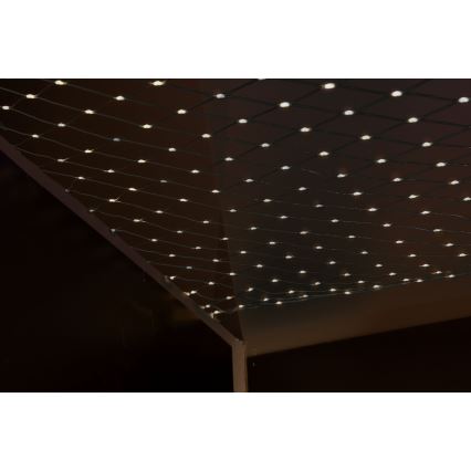 LED Utomhus julgardin NET 240xLED/7,2W/230V 1,5x2 m IP44 varm vit