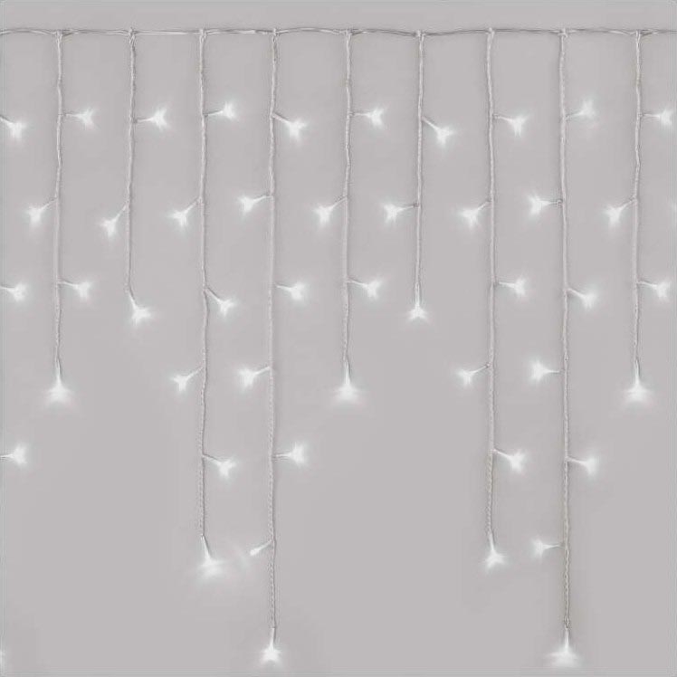 LED utomhus julkedja  300xLED/8 funktioner 10m IP44 kall vit  + fjärrkontroll 