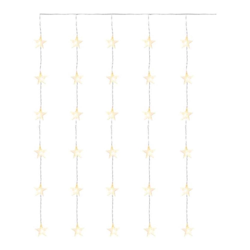 LED utomhus julkedja  30xLED/3,9m IP44 stjärna