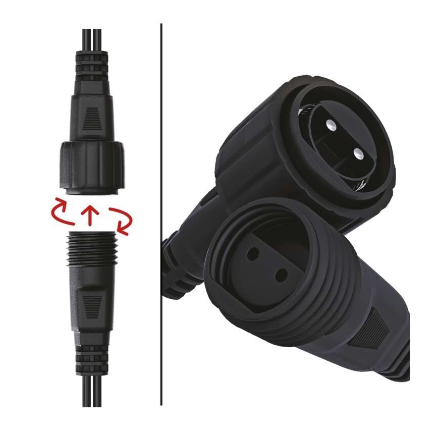 LED utomhus julkedja  100xLED/15m IP44 flerfärgade