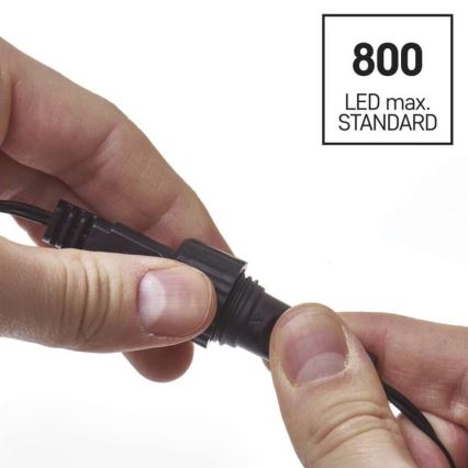 LED utomhus julkedja  100xLED/15m IP44 flerfärgade