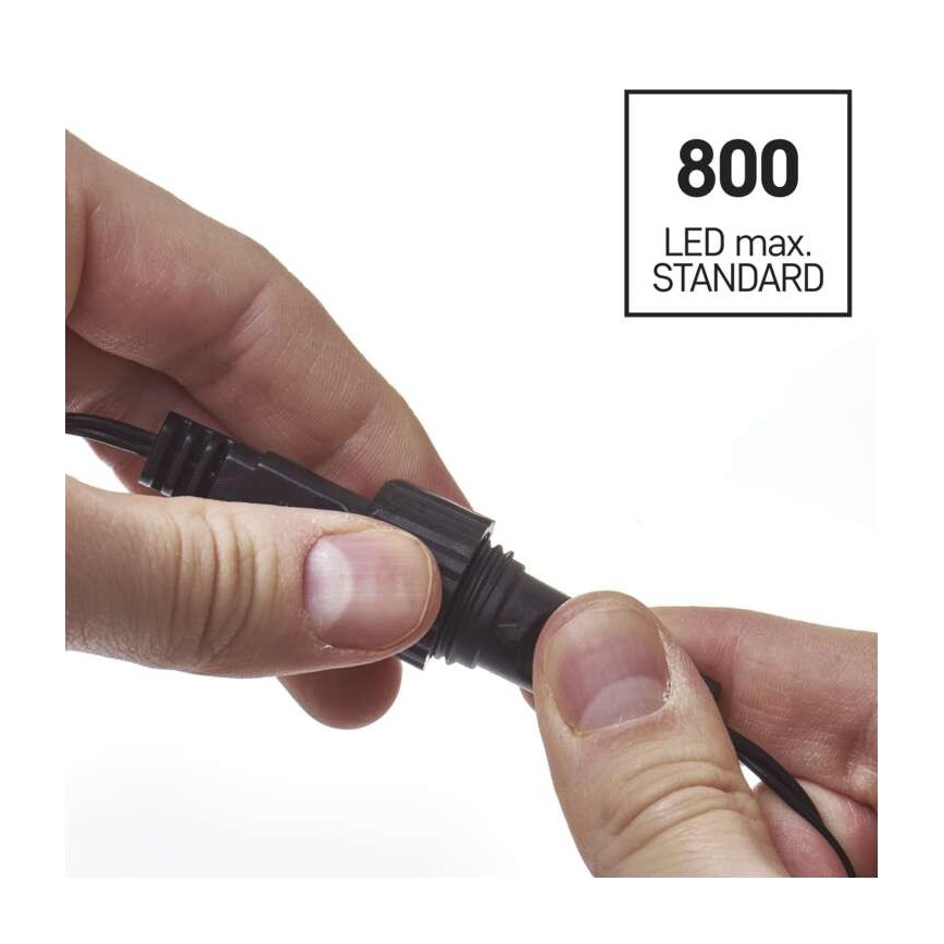 LED utomhus julkedja  100xLED/15m IP44 flerfärgade