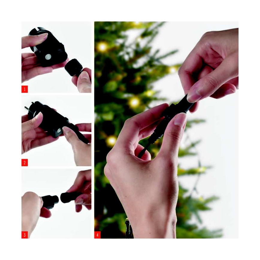 LED utomhus julkedja  100xLED/15m IP44 flerfärgade