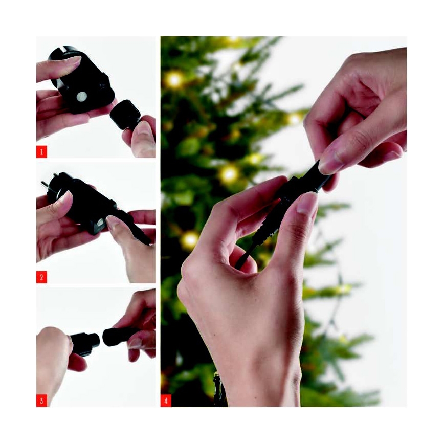 LED utomhus julkedja  100xLED/15m IP44 kall vit 