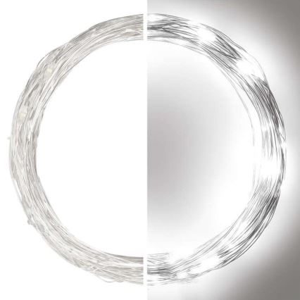 LED utomhus julkedja  100xLED/15m IP44 kall vit 