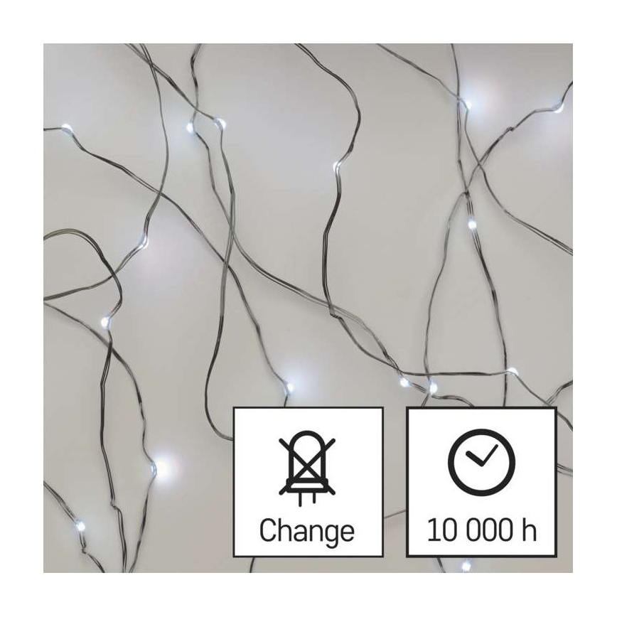 LED utomhus julkedja  100xLED/15m IP44 kall vit 