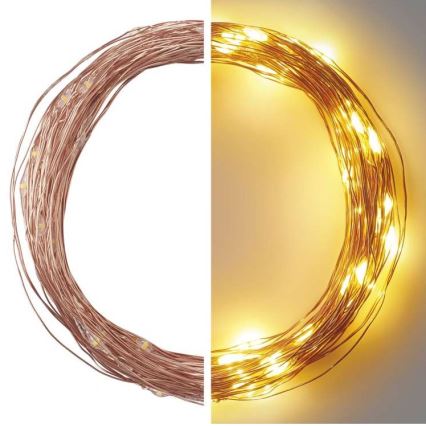LED utomhus julkedja  100xLED/15m IP44 varm vit 