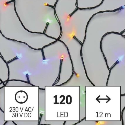 LED utomhus julkedja  120xLED/17m IP44 flerfärgade