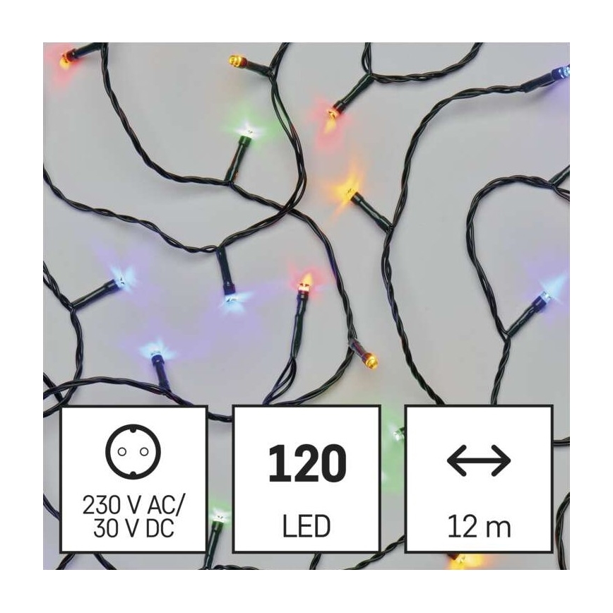 LED utomhus julkedja  120xLED/17m IP44 flerfärgade