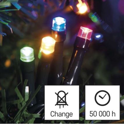 LED utomhus julkedja  120xLED/17m IP44 flerfärgade