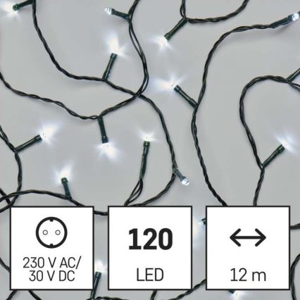 LED utomhus julkedja  120xLED/17m IP44 kall vit 
